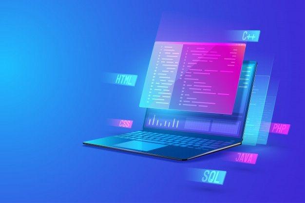 Mobile app project planning workspace with devices and development tools